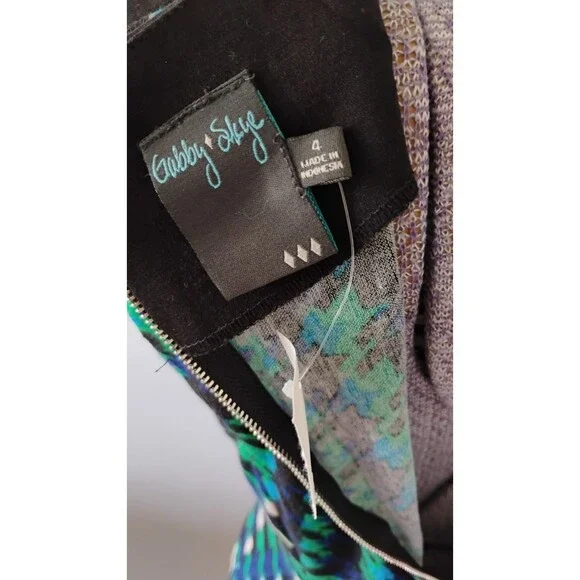 Gabby Skye Houndstooth Knit Dress Women's sz 4 Career Office Work Party NWT - Picture 6 of 11